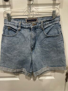 EXCHANGE Light Blue Rolled-Hem Denim Shorts